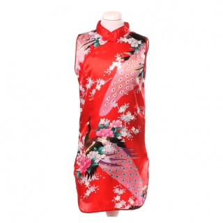 Chinese jurk rood (Prinsessenjurk.nl)