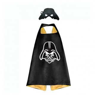 Darth Vader kostuum (cape + masker) (Prinsessenjurk.nl)