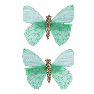 Haarclips Butterfly Wishes groen (Great Pretenders)