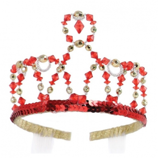 Koninginnen kroon rood/goud (Great Pretenders)