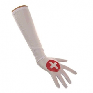 Lange verpleegster handschoenen (Prinsessenjurk.nl)
