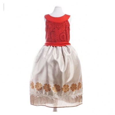Luxe Vaiana - Moana jurk met haarbloem (Little Adventures)