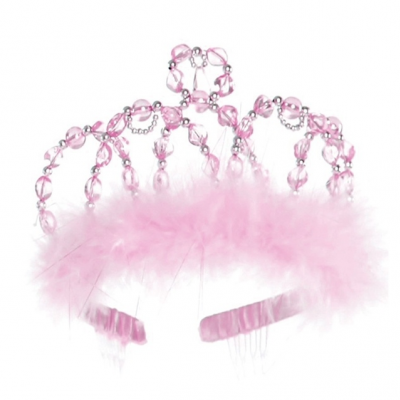 Luxe Prinsessenkroon roze/zilver (Great Pretenders)