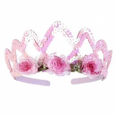 Kroon tiara Sady roze (Rose & Romeo)