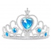 Prinsessen kroon blauw-zilver