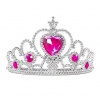 Prinsessen kroon fuchsia-zilver