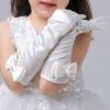 Satijnen handschoenen met strik wit (30cm)