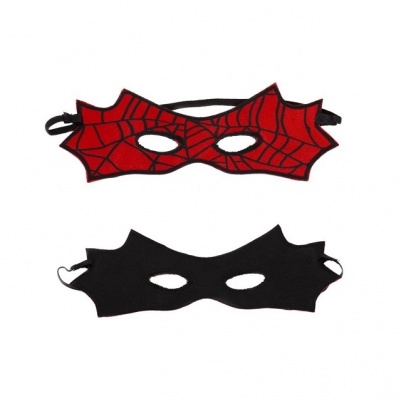 Omkeerbare Spiderman-/Batman cape met masker (Great Pretenders)