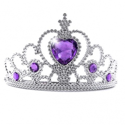 Prinsessen kroon paars-zilver (Prinsessenjurk.nl)