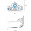 Prinsessen kroon paars-zilver