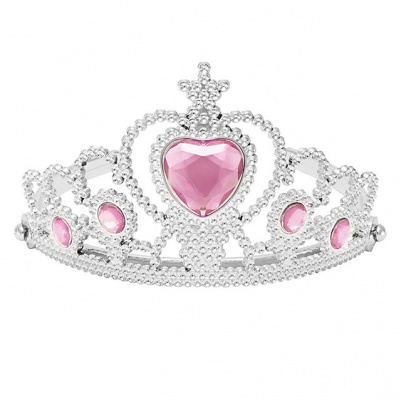 Prinsessen kroon roze-zilver (Prinsessenjurk.nl)