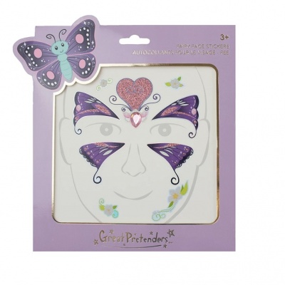 Gezichtstickers Butterfly Fairy (Great Pretenders)