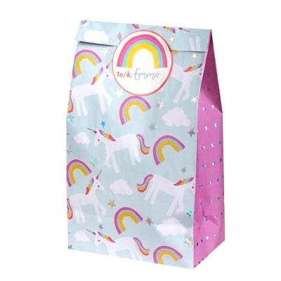 Unicorn cadeautasjes partybags (8 stuks) (Great Pretenders)
