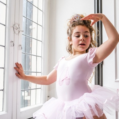 Balletpakje met glitterprint (Prinsessenjurk.nl)