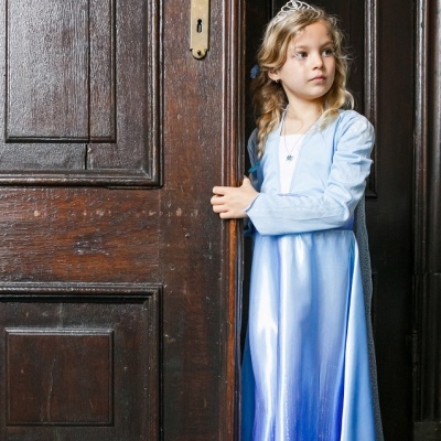 Luxe Elsa jurk met sleep (Prinsessenjurk.nl)