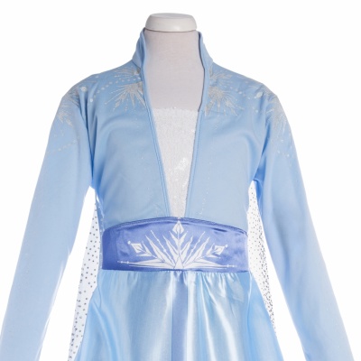 Luxe Elsa jurk met sleep (+ vlecht)