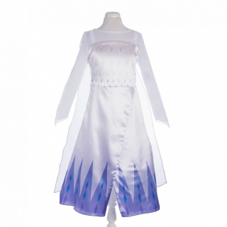 Luxe Elsa witte kristallen jurk (Prinsessenjurk.nl)