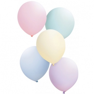 Ballonnen pastel assorti (10 stuks) (Prinsessenjurk.nl)