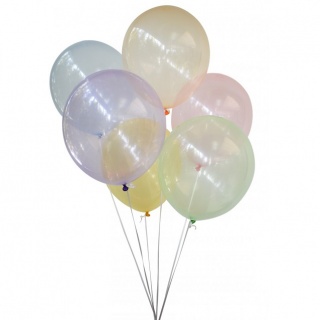 Transparante ballonnen assorti (10 stuks) (Prinsessenjurk.nl)