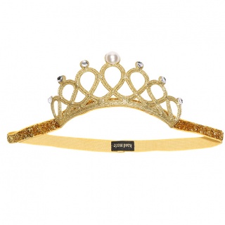 Prinsessen kroon haarband goud (Prinsessenjurk.nl)