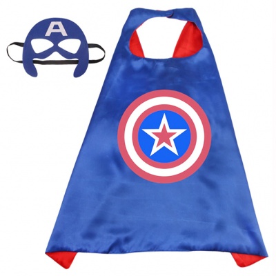Captain America kostuum (cape + masker) (Prinsessenjurk.nl)