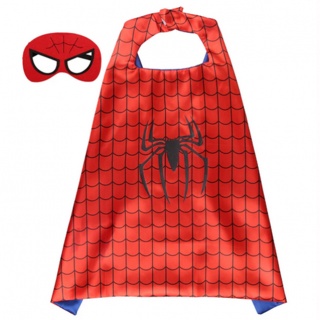 Spiderman kostuum (cape + masker) (Prinsessenjurk.nl)