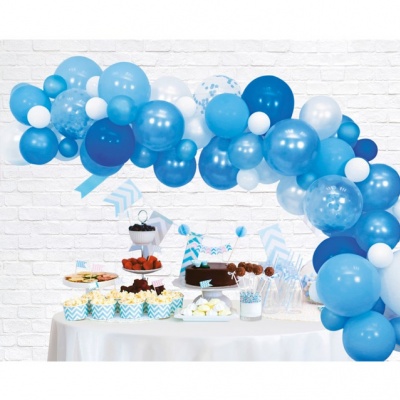 Ballonnen boog decoratie set blauw (Prinsessenjurk.nl)