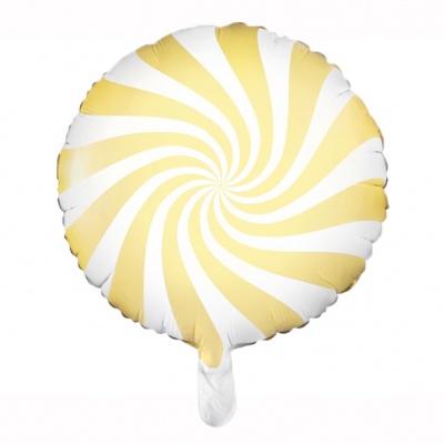 Candy folieballon geel (Prinsessenjurk.nl)
