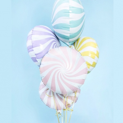 Candy folieballon geel (Prinsessenjurk.nl)