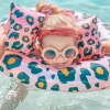 Zwembandjes roze gouden panterprint 2-6 jaar