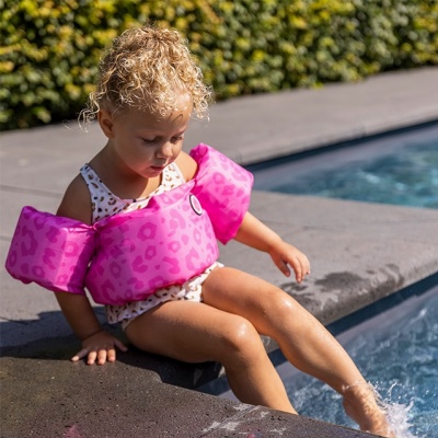 Puddle Jumper roze panterprint (Swim Essentials)