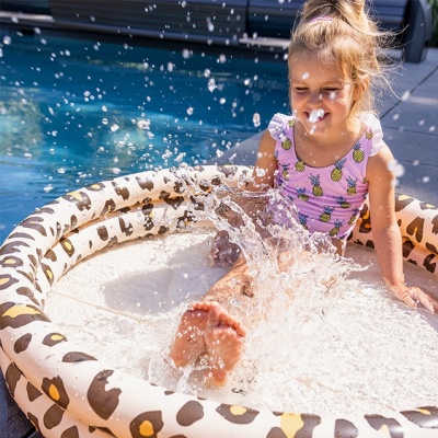 Kinder zwembad beige panterprint 100cm (Swim Essentials)