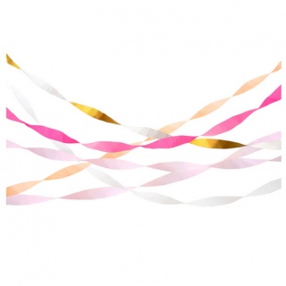 Crepepapier streamers Pink & Gold (5st) (Meri Meri)