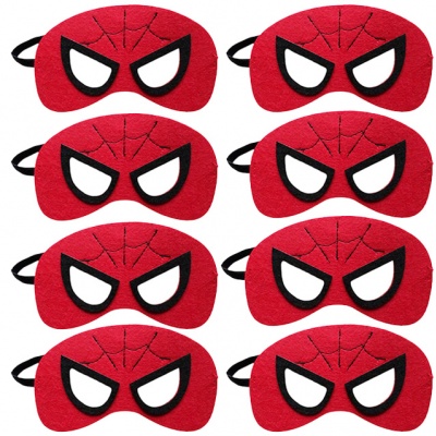 Superhelden maskers partypack (8 stuks) (Spiderman)