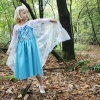 Voordeelpakket Frozen Elsa jurk + kroon + staf + Frozen handschoenen + Elsa vlecht
