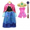 Voordeelpakket Frozen Anna met cape + kroon + Frozen handschoenen + Anna vlecht