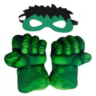 Hulk handschoenen met masker (Prinsessenjurk.nl)