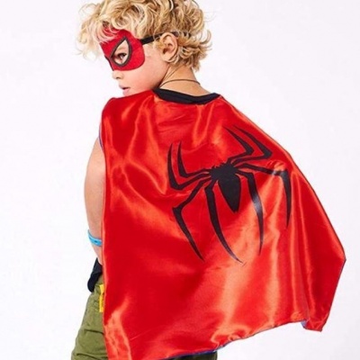 Spider-Man kostuum (cape + masker) (Prinsessenjurk.nl)