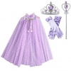 Voordeelpakket paarse cape kind met accessoires