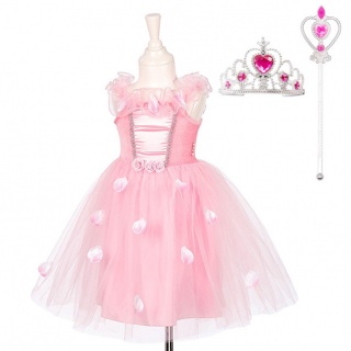 Voordeelpakket roze prinsessenjurk met accessoires (Souza for Kids)