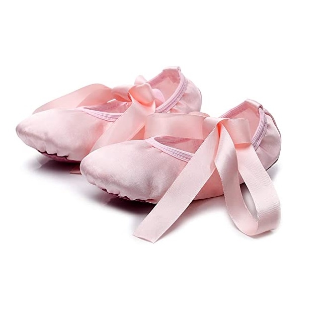 Satijnen balletschoenen roze -