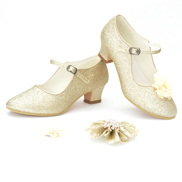 effect spiegel Een evenement Goud glitter schoenen met hakken - Amézing Shoes - Prinsessenjurk.nl