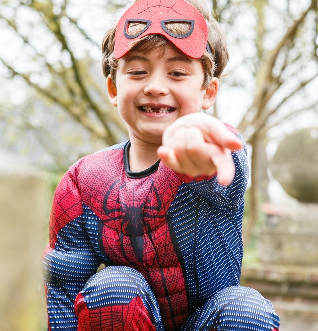 Luxe spinnenman superhelden kostuum met spierballen - Prinsessenjurk.nl -
