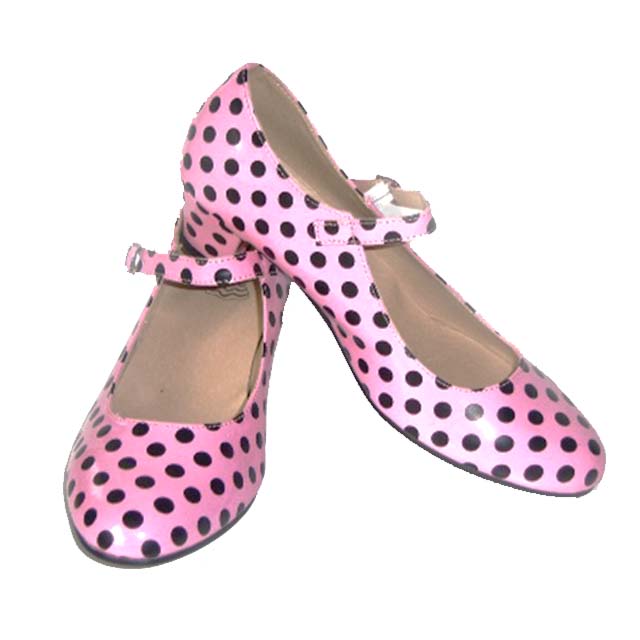 schoenen roze-zwart - Tres Niñas - Prinsessenjurk.nl